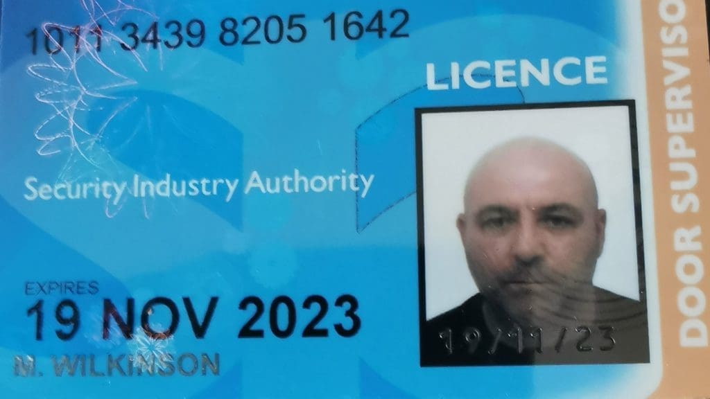 SIA Security Door Supervisor Licence
