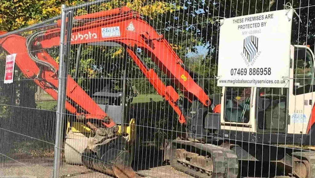 Security officer supporting access control at an active construction site