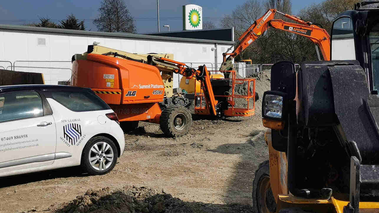 Security guard providing planned out-of-hours protection at a Leicester site