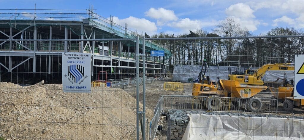Construction site security in Peterborough, site guards, alarms, CCTV, mobile patrols
