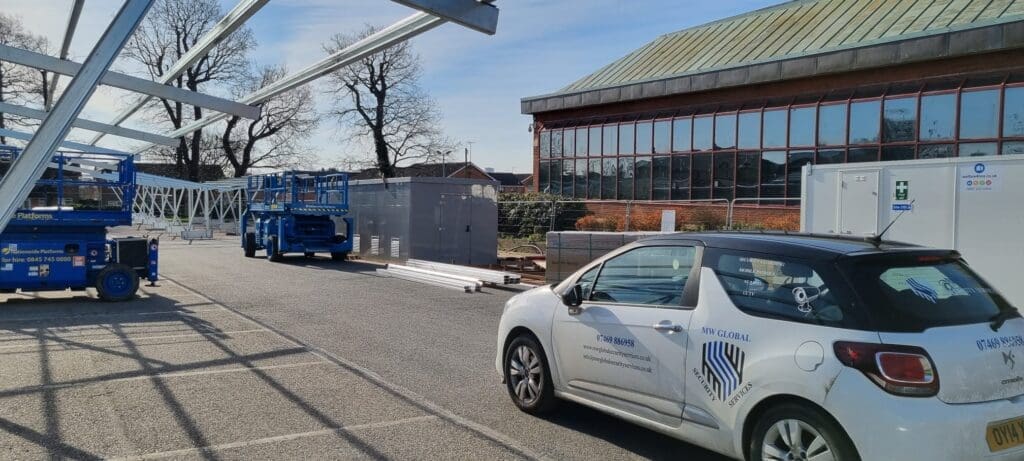 MW Global security vehicle supporting an active commercial site in Suffolk