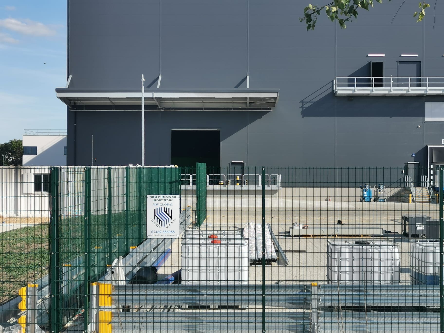 Commercial and industrial site protected by MW Global Security Services