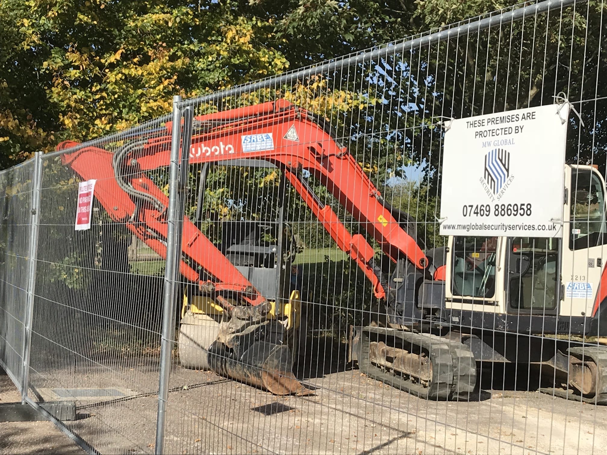 Construction site in Haverhill protected by MW Global Security Services
