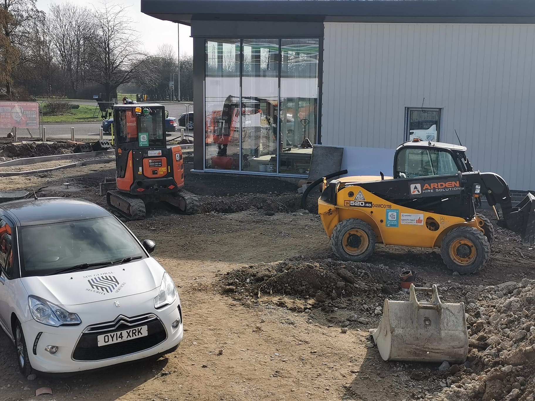 Construction site security Bedford mobile site patrol.