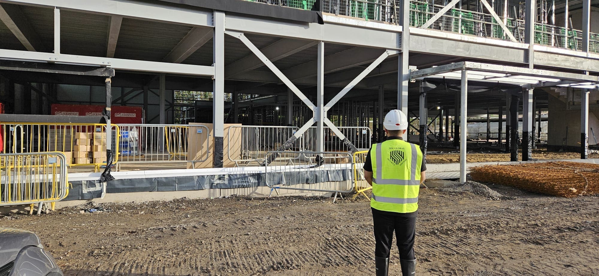 Construction site security guarding Bedford.