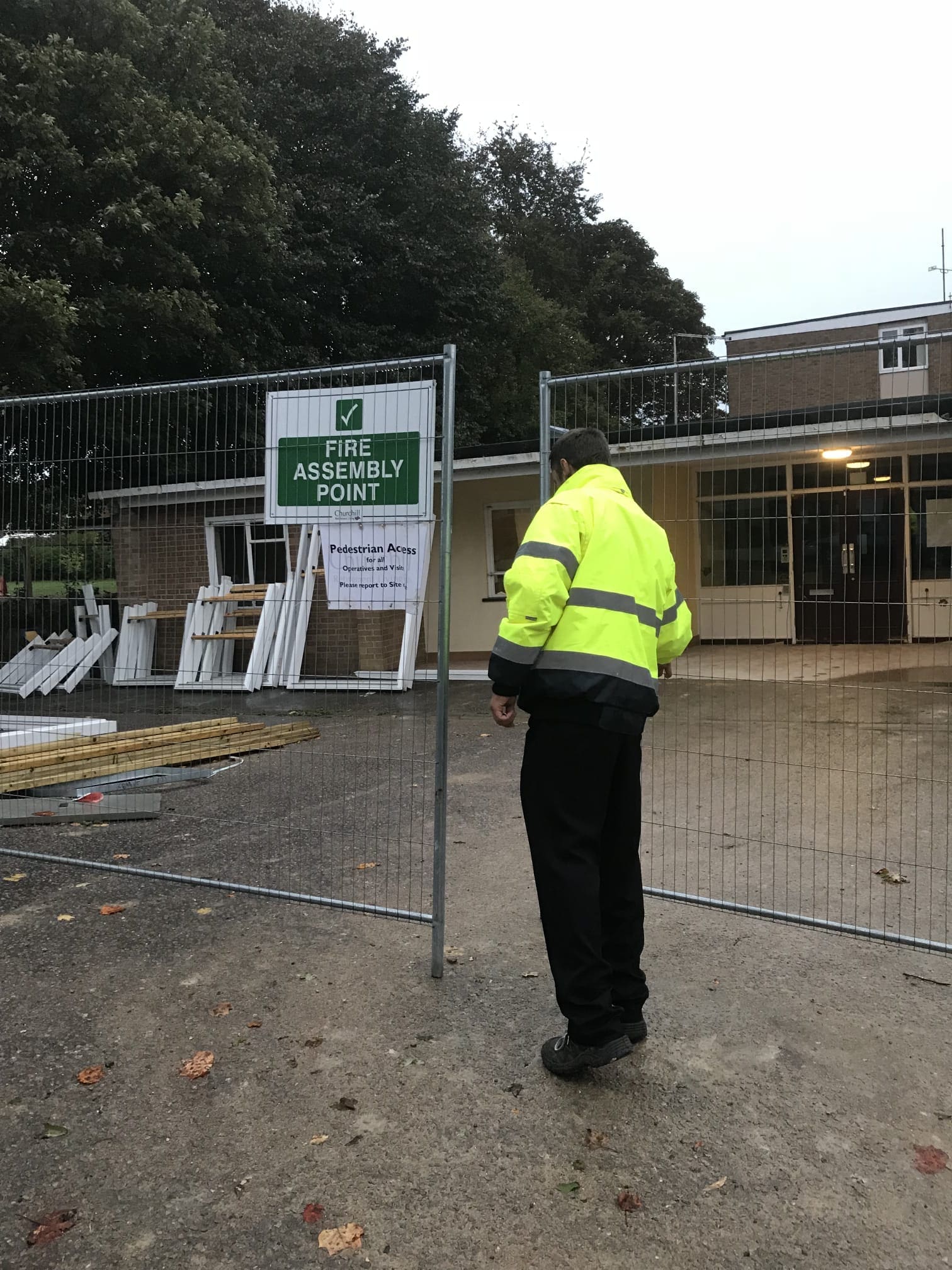 MW Global security officer carrying out access control duties at a Haverhill site