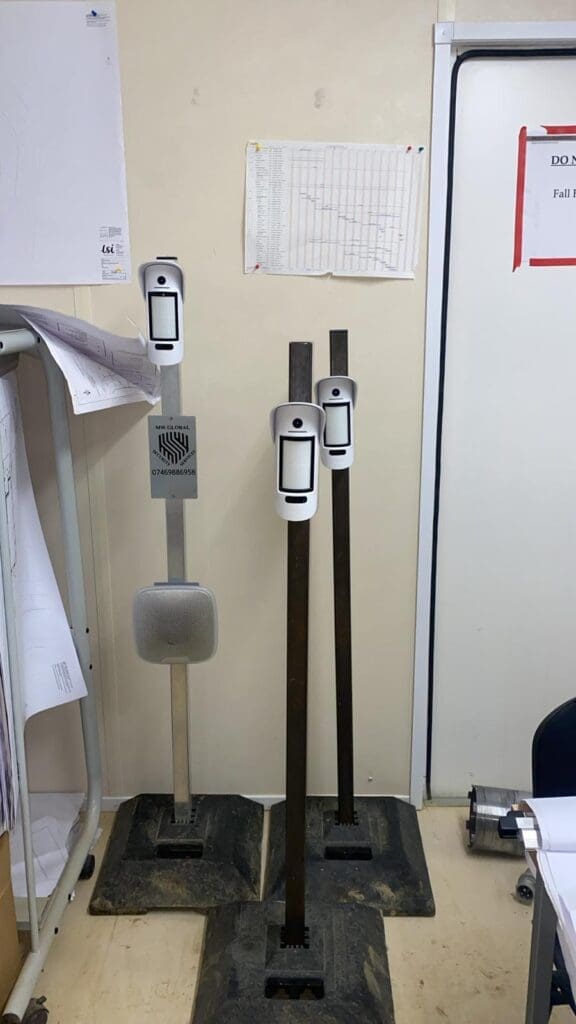 Temporary wireless alarm detectors prepared for site deployment