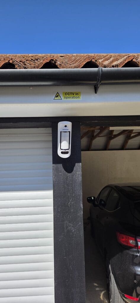 Wireless perimeter alarm detector protecting a Stowmarket property entrance